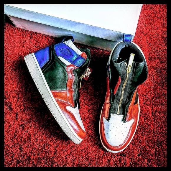 Women's Nike Air Jordan 1 Custom Sneakers Size 8 - Picture 3 of 12